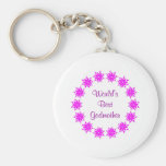 World's Best Godmother (pink) Key Chains