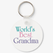 Worlds Best Grandma 1 keychains by CaringHearts Worlds Best Grandma 1 keychains