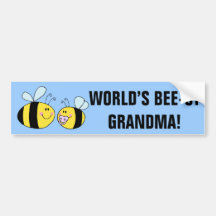 World's Best Grandma (Bee) Bumper Stickers