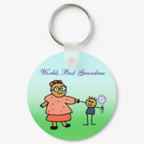 Worlds Best Grandma Keychain by MzLisaMichelle Worlds Best Grandma Keychain