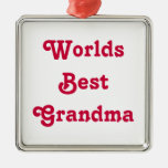 Worlds Best Grandma Medal hanging ornament