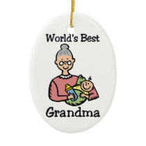 World's Best Grandma ormanent ornaments