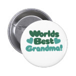 Worlds Best Grandma Pinback Buttons