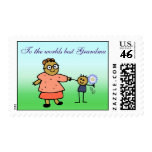 Worlds Best Grandma Postage Stamp