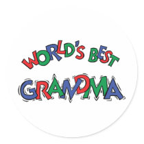 World's Best Grandma Round Sticker