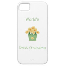 world's best grandma (yellow flowers) iPhone 5 case