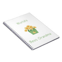 world's best grandma (yellow flowers) notebooks