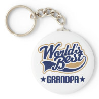 Worlds Best Grandpa Gift Keychain