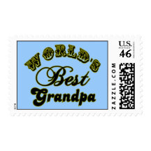 World's Best Grandpa Gifts and Apparel Stamps
