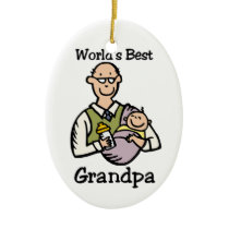World's Best Grandpa ormanent ornaments