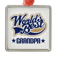 Worlds Best Grandpa Ornament Keepsake Gift