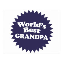 World's Best Grandpa Post Card
