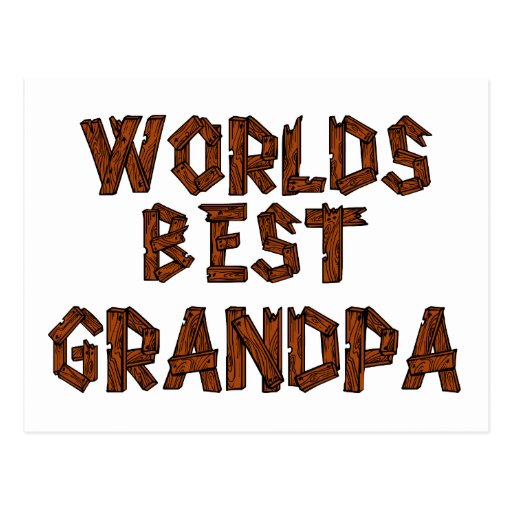 Worlds Best Grandpa Postcard Zazzle 