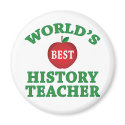 World's Best History Teacher magnets