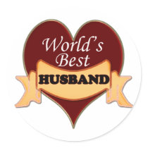 World's Best Husband Round Sticker
