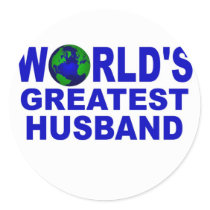 World's Best Husband Round Sticker