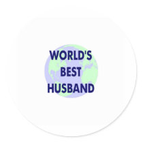 World's Best Husband Round Sticker