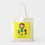 World's Best Kindergarten Teacher Cute Cartoon Canvas Bags