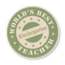 Worlds Best Kindergarten Teacher magnets