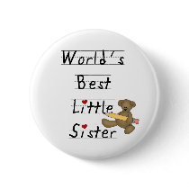 World's Best Little Sister buttons