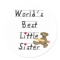 World's Best Little Sister stickers