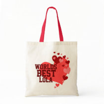 Worlds Best Lola Personalized Tote Bags