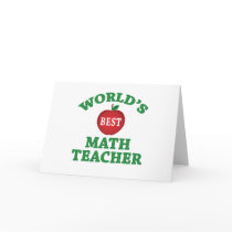 World's Best Math Teacher Greeting Card