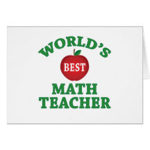 World's Best Math Teacher Greeting Card