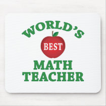 World's Best Math Teacher Mouse Pads
