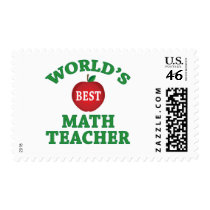 World's Best Math Teacher Postage