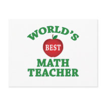 World's Best Math Teacher Postcard