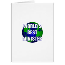 World's Best Minister Greeting Card