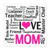 World's Best Mom, Amazing 24-7 Multitasker Gallery Wrapped Canvas