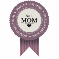 WORLDS BEST MOM BADGE PURPLE CUT OUT