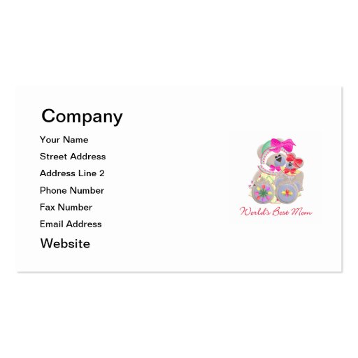World's Best Mom (bears) Business Card Template
