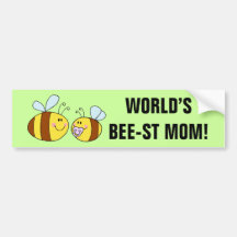 World's Best Mom (Bee) Bumper Stickers