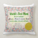World's Best Mom Certificate Pillows