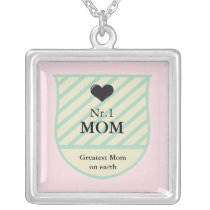 WORLDS BEST MOM CREST NECKLACES