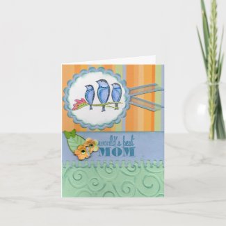 World's Best Mom -customize zazzle_card