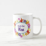 World's Best Mom Floral Border Mugs