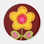 World's Best Mom Flower Magnets