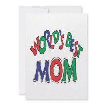 Worlds Best Mom Custom Invitations
