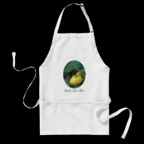 World's Best Mom Lady Slipper Flower Photo Apron