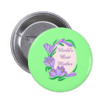 World's Best Mom, Mother Customizable Gifts Buttons
