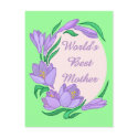 World's Best Mom, Mother Customizable Gifts postcards