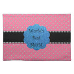 World's best mom pink diamonds place mats