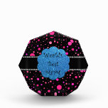 World's best mom pink polka dots awards