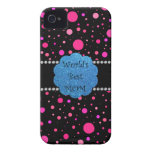 World's best mom pink polka dots iPhone 4 Case-Mate cases