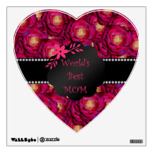 World's best mom pink roses room decal