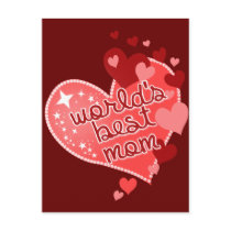Worlds Best Mom Postcards